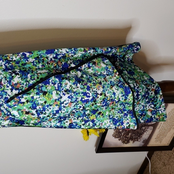 Ann Taylor High to Low A Line Dress Watercolor Casual Office Preppy Designer - Picture 12 of 15